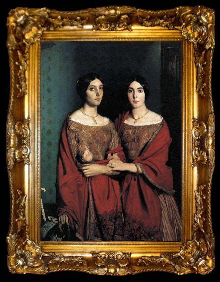 framed  unknow artist The Artist-s Sisters, ta009-2